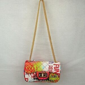 Quilted Multicolor Shoulder Crossbody Handbag